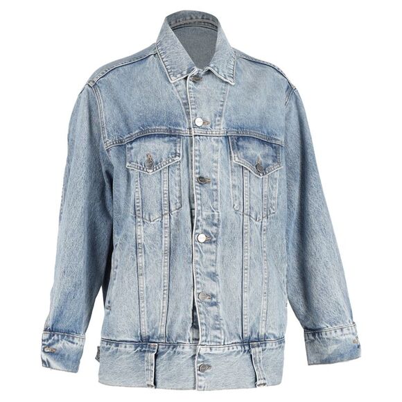 KHAITE Jackets & Blazers - Khaite Grizzo Denim Jacket in Blue Cotton
